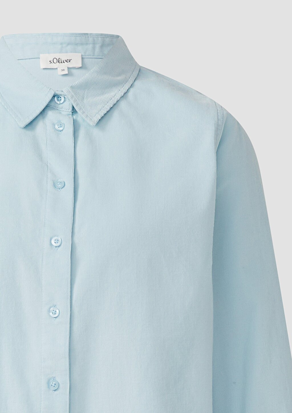 Feincordbluse mit Hemdkragen