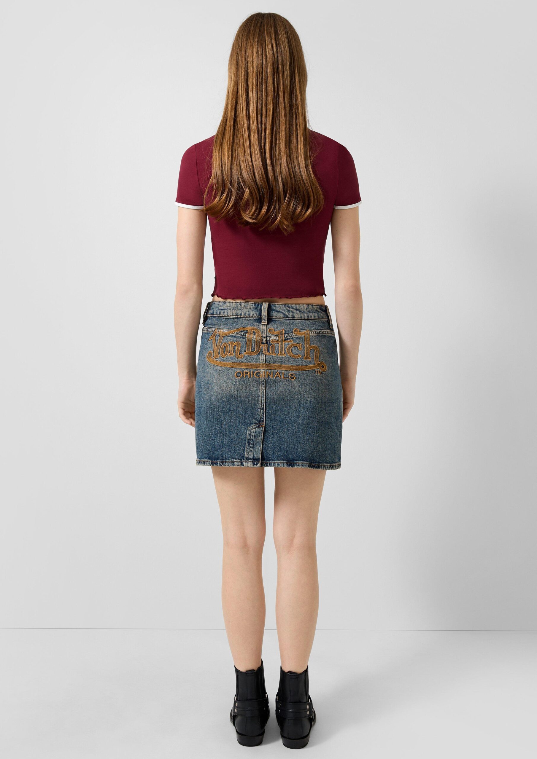 Cropped T-Shirt mit Frontprint | QS x Von Dutch