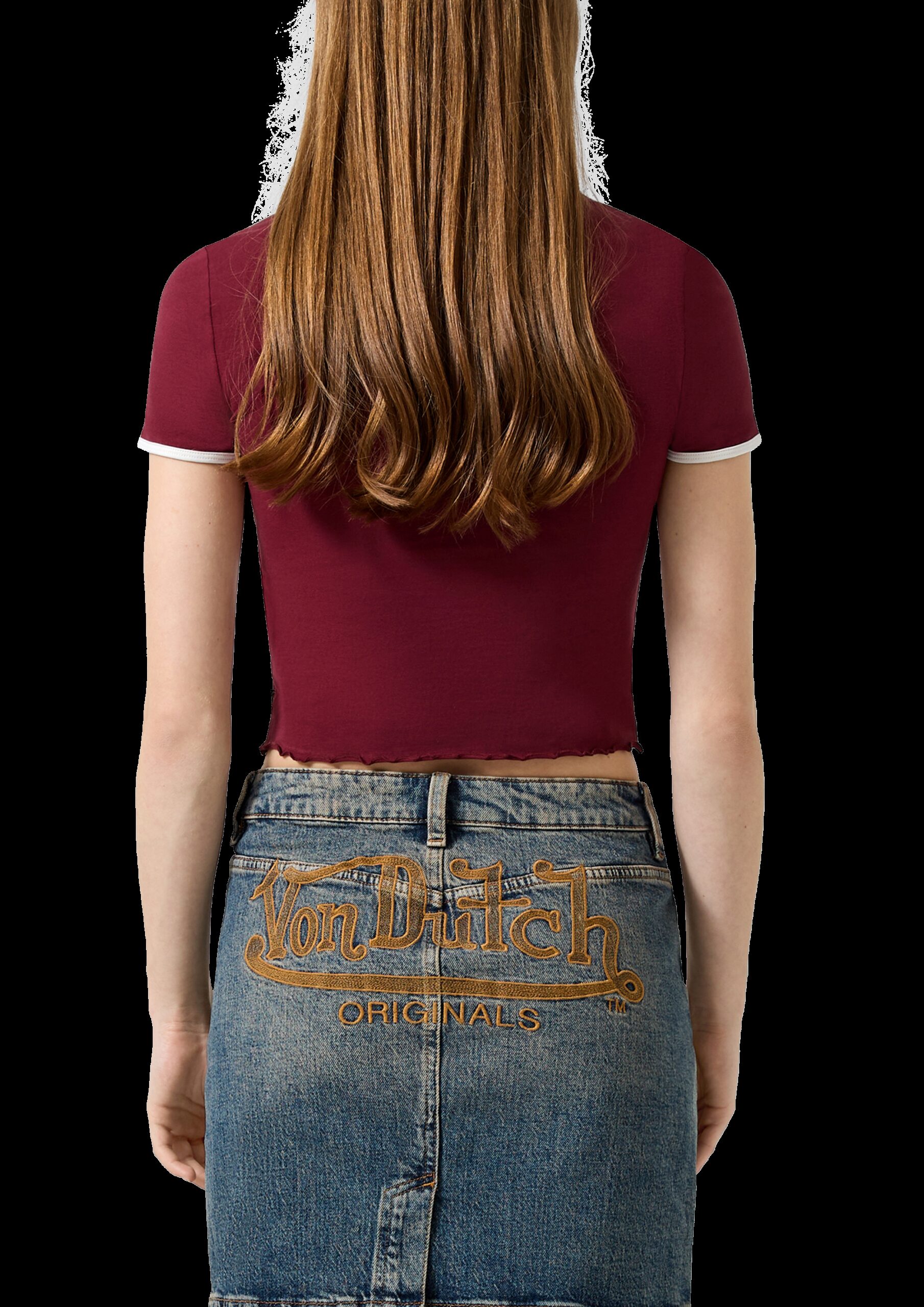 Cropped T-Shirt mit Frontprint | QS x Von Dutch