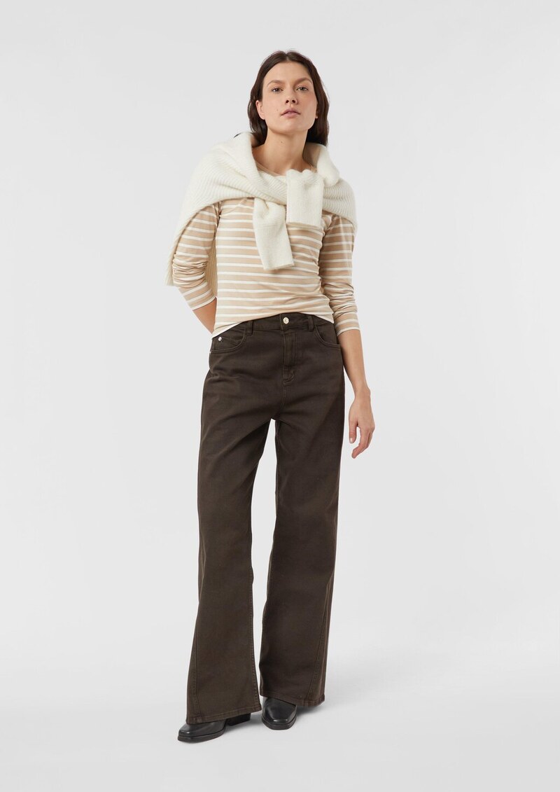 Gestreiftes Longsleeve mit dezentem Glitzergarn