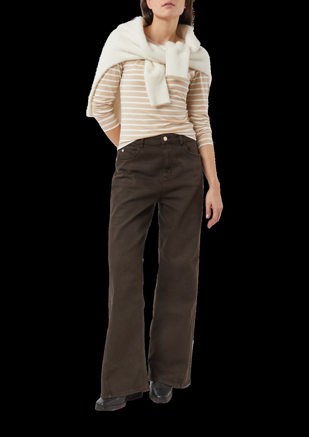 Gestreiftes Longsleeve mit dezentem Glitzergarn