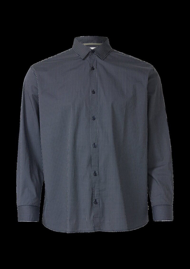 Slim Fit: Gemustertes Hemd mit Kentkragen