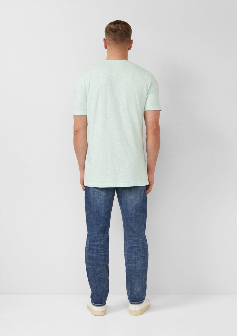 Meliertes Baumwollmix-T-Shirt mit Artwork