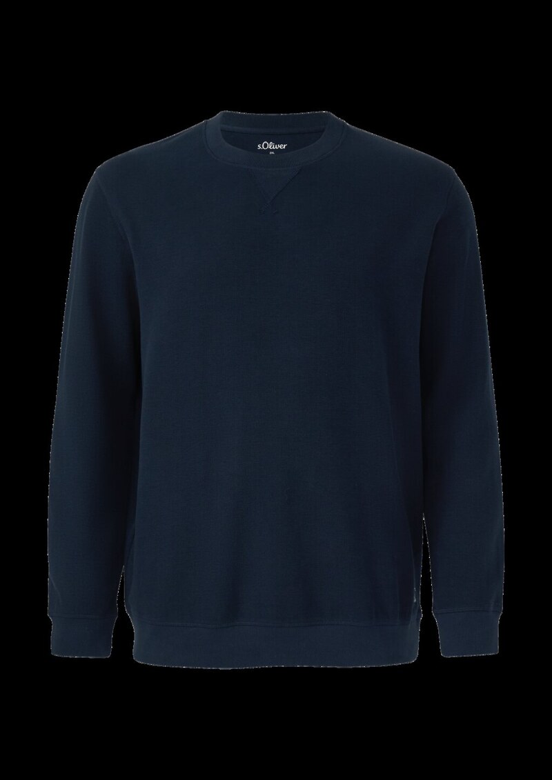 Strukturiertes Sweatshirt mit Rippbündchen