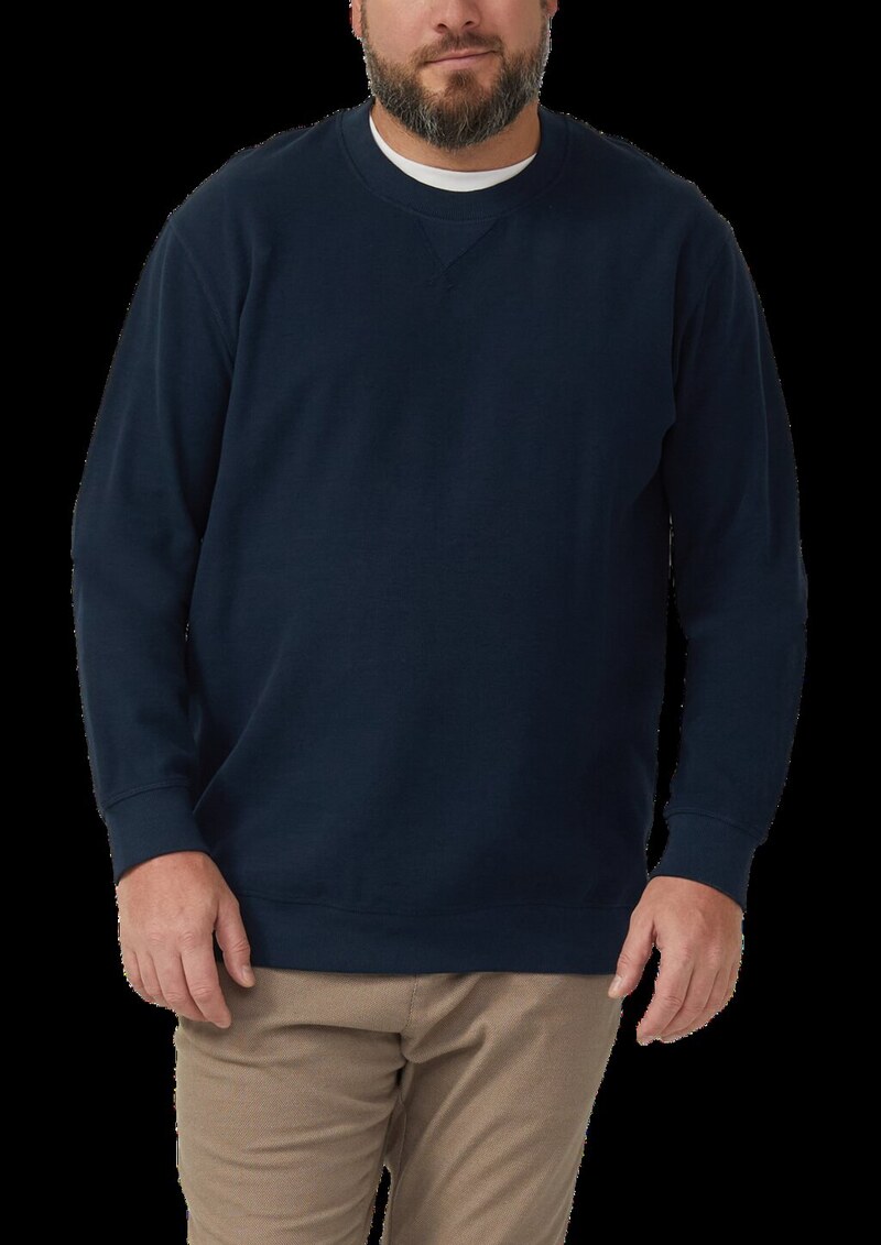 Strukturiertes Sweatshirt mit Rippbündchen