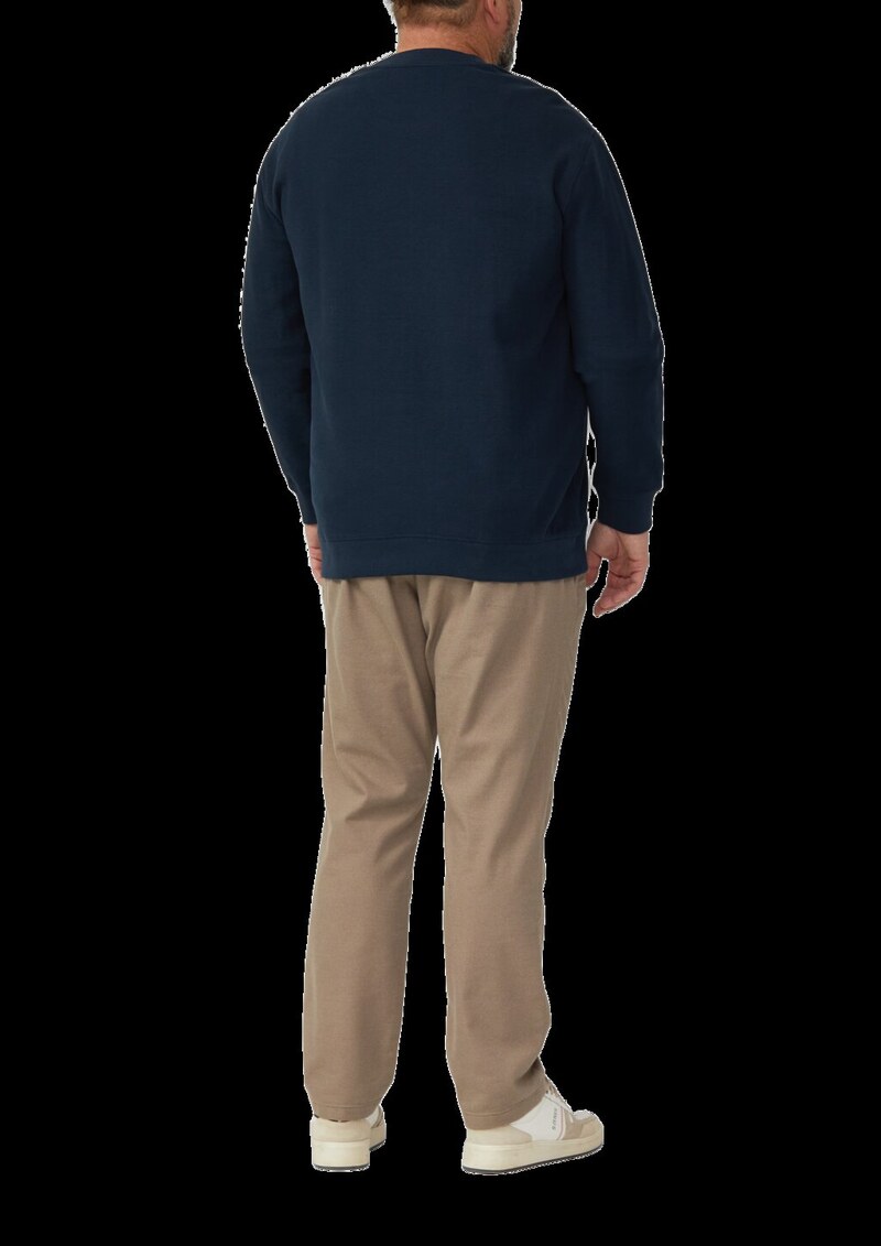 Strukturiertes Sweatshirt mit Rippbündchen