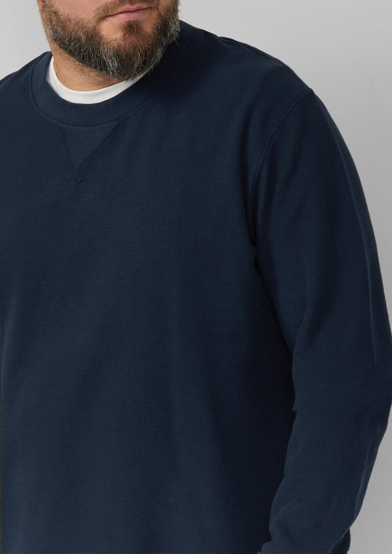 Strukturiertes Sweatshirt mit Rippbündchen