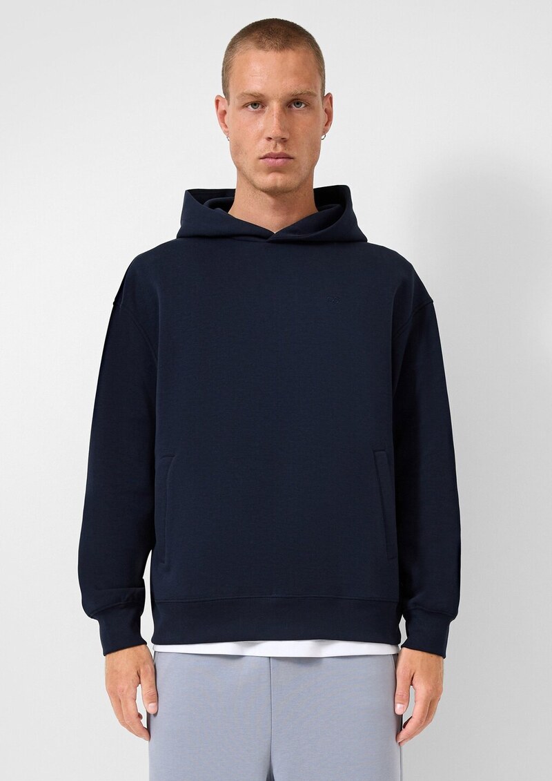 Hoodie im Loose Fit mit Logo-Stickerei