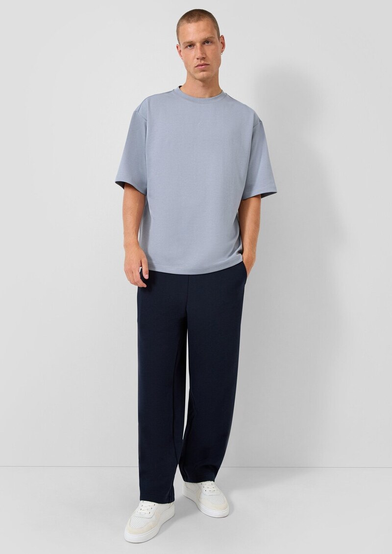 Loose Fit T-Shirt mit Logostickerei