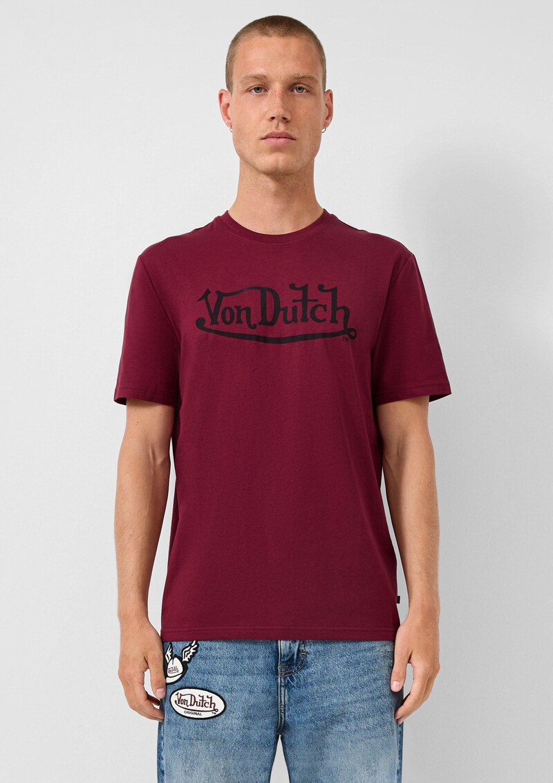 Rundhals T-Shirt mit Frontdruck | QS x Von Dutch