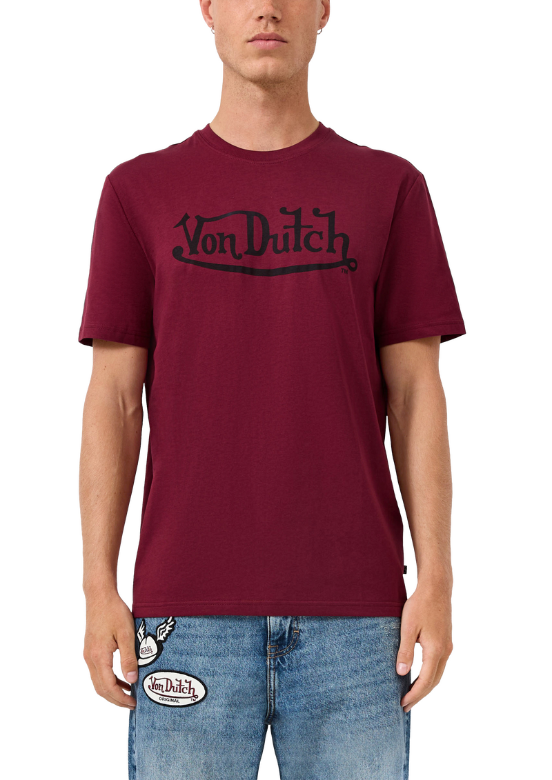 Rundhals T-Shirt mit Frontdruck | QS x Von Dutch