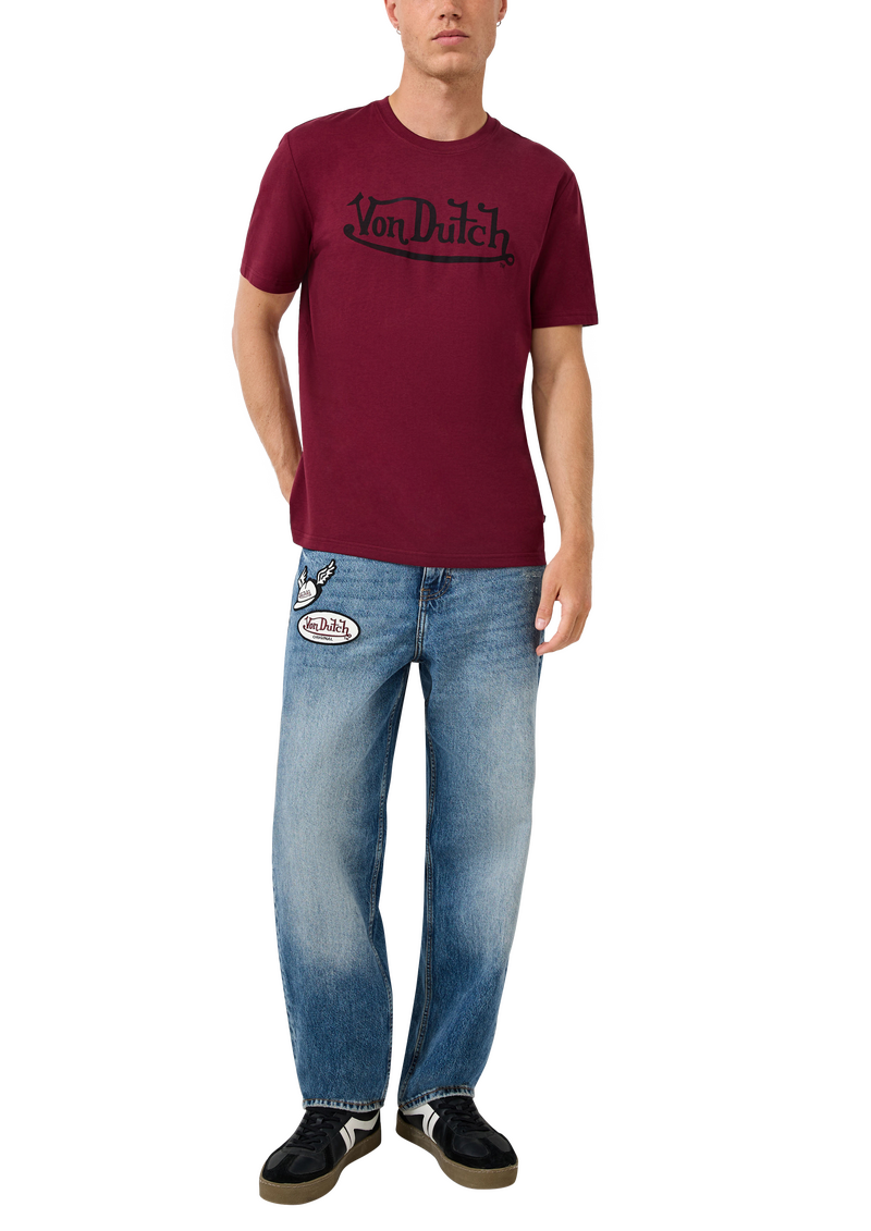 Rundhals T-Shirt mit Frontdruck | QS x Von Dutch