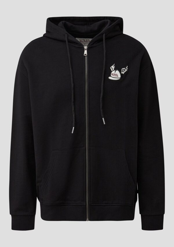 Sweatjacke mit Stickerei und Patch | QS x Von Dutch