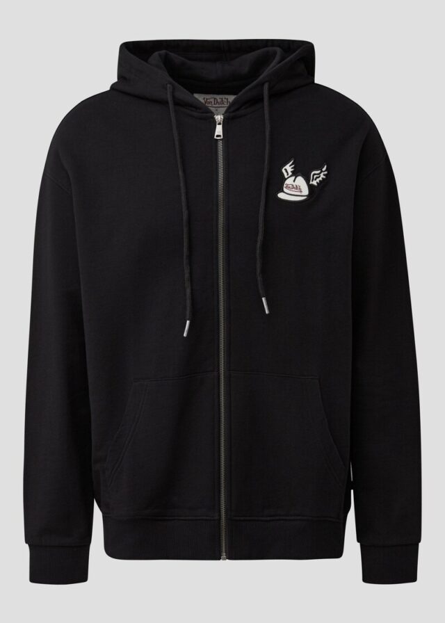 Sweatjacke mit Stickerei und Patch | QS x Von Dutch