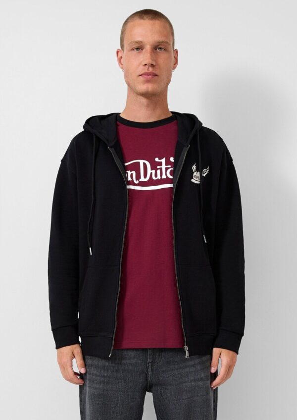 Sweatjacke mit Stickerei und Patch | QS x Von Dutch