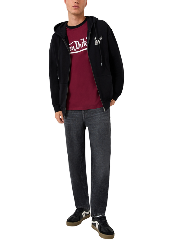 Sweatjacke mit Stickerei und Patch | QS x Von Dutch