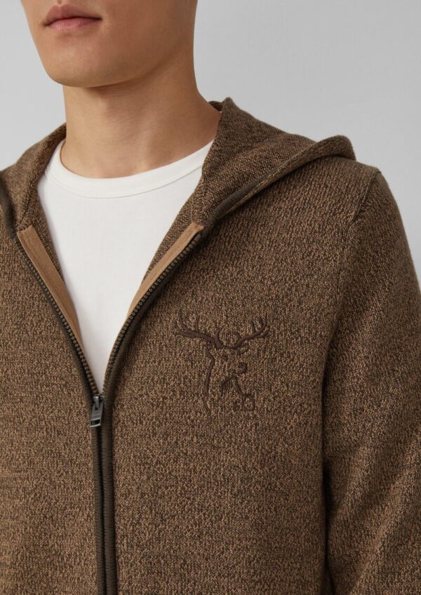 Trachtenstrickjacke aus Baumwolle mit Stickerei | Volksfest