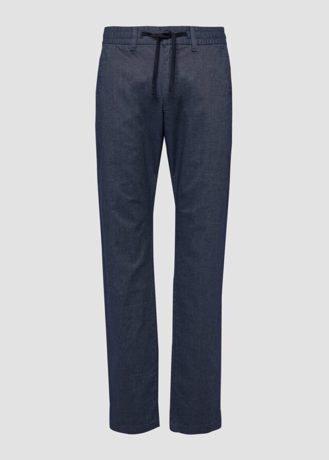 Phoenix: Fein gemusterte Chino mit Elastikbund
