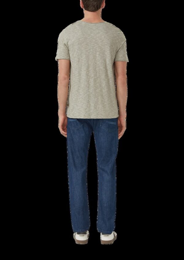 T-Shirt aus Baumwolljersey mit Brusttasche und Crew Neck