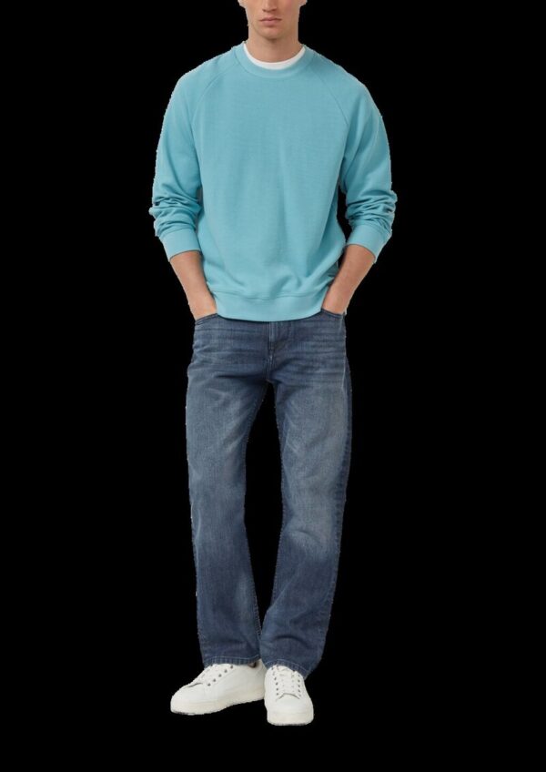 Strukturiertes Raglan-Sweatshirt aus reiner Baumwolle