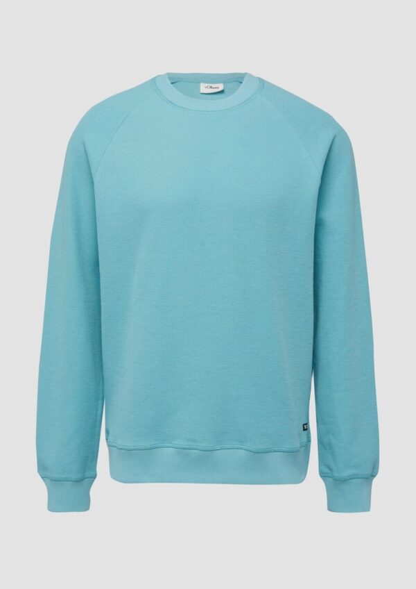 Strukturiertes Raglan-Sweatshirt aus reiner Baumwolle