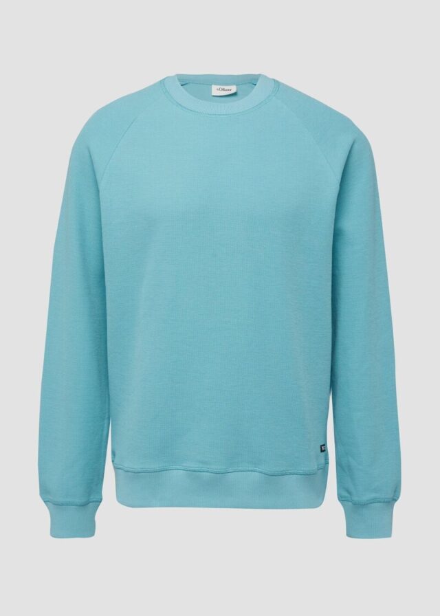 Strukturiertes Raglan-Sweatshirt aus reiner Baumwolle