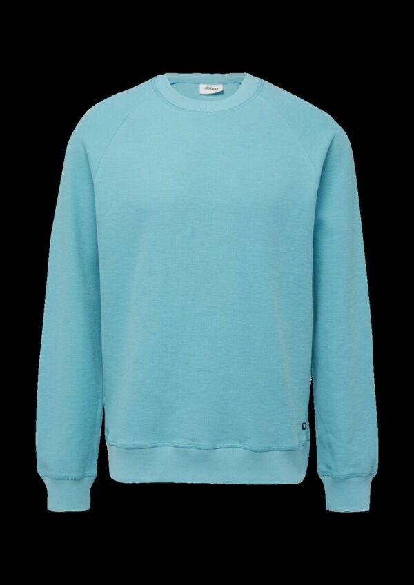 Strukturiertes Raglan-Sweatshirt aus reiner Baumwolle