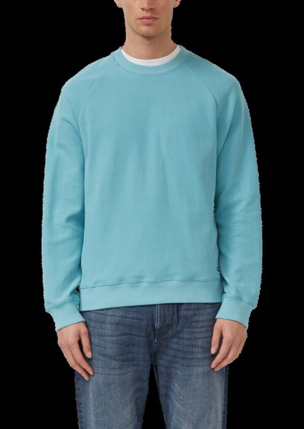 Strukturiertes Raglan-Sweatshirt aus reiner Baumwolle