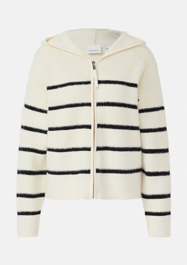 Kuscheliger Ringelcardigan mit Kapuze