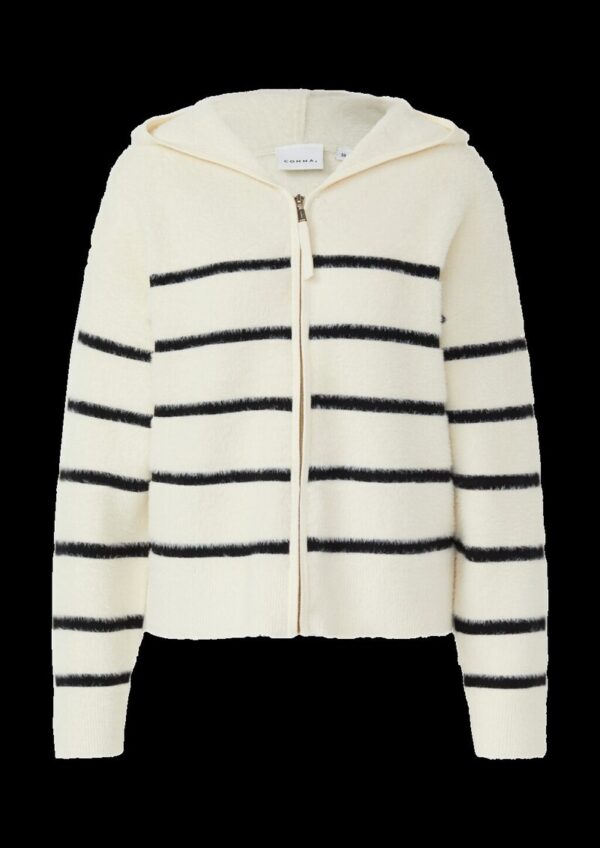 Kuscheliger Ringelcardigan mit Kapuze