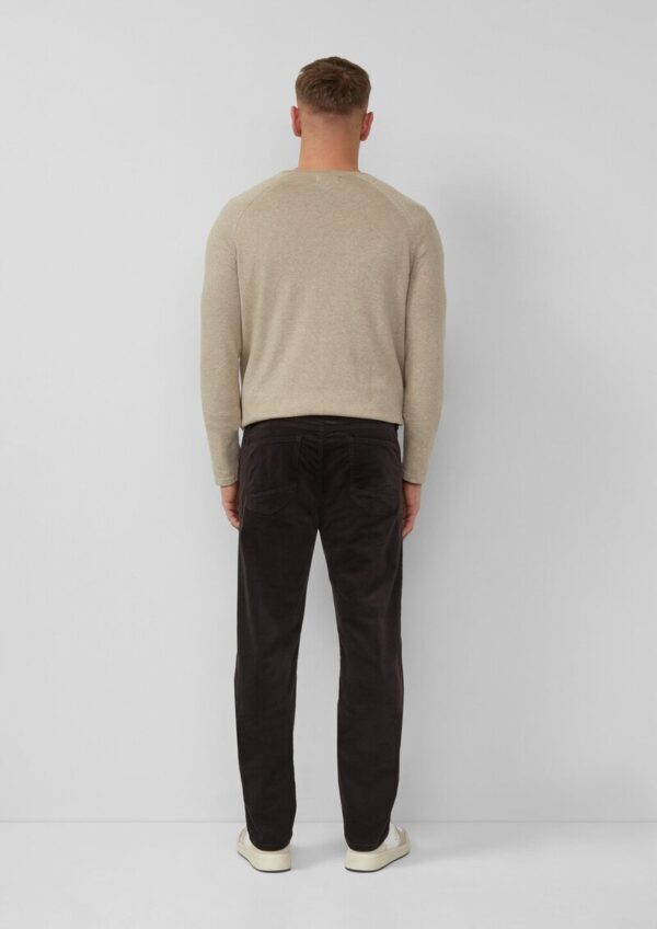 Regular Fit: Hose aus diagonalem Feincord mit geradem Bein