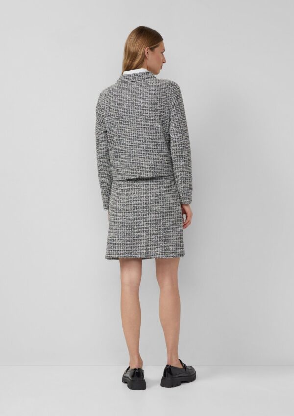 Kurze Bouclé-Jacke aus Sweat