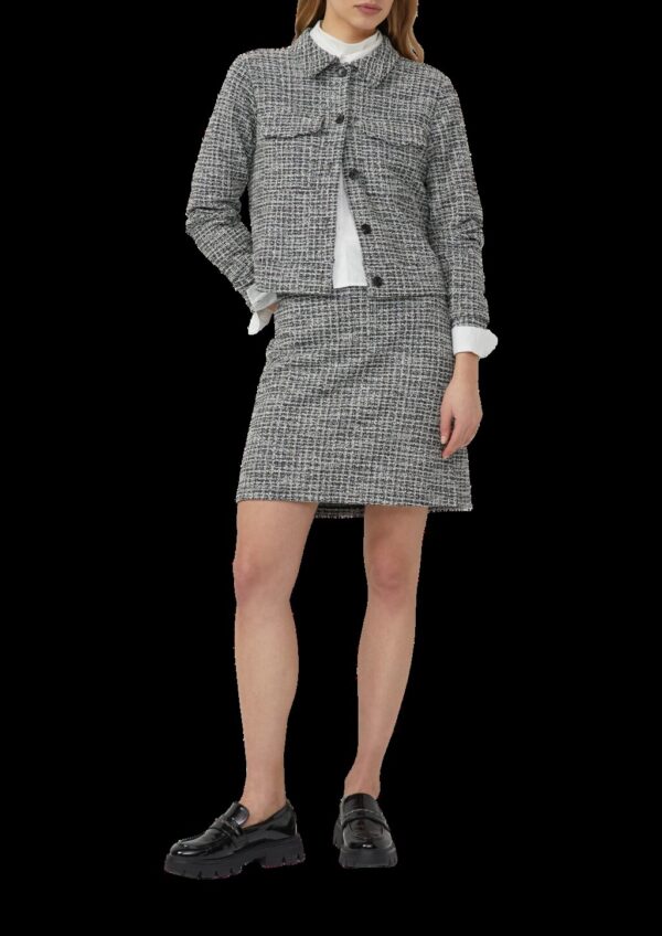 Kurze Bouclé-Jacke aus Sweat