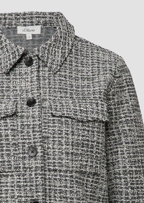 Kurze Bouclé-Jacke aus Sweat