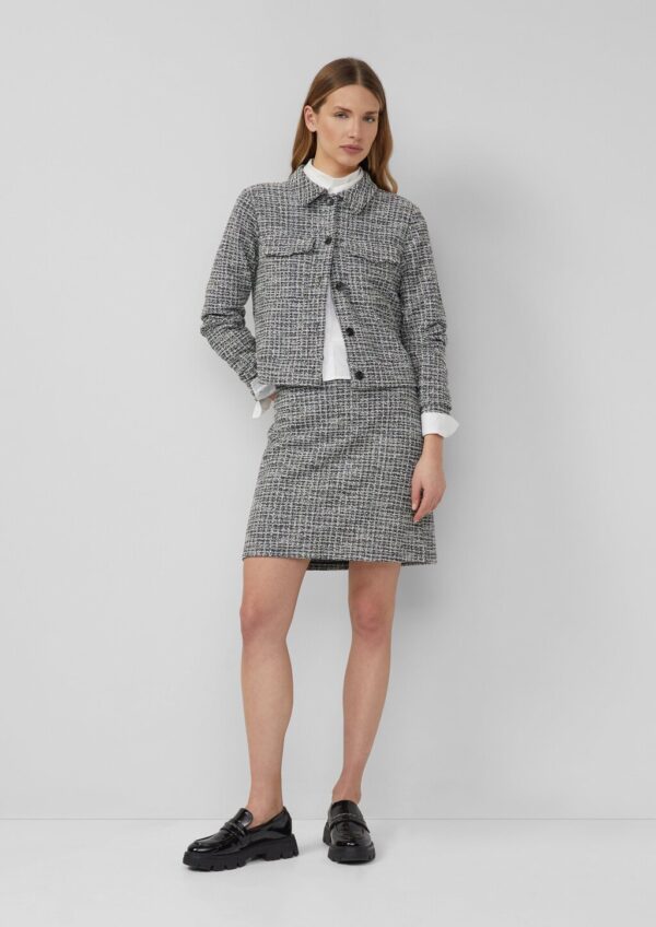 Kurze Bouclé-Jacke aus Sweat