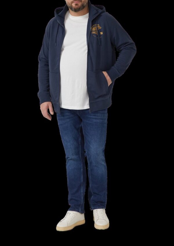 Hoodie mit Frontprint und innenliegendem Stehkragen