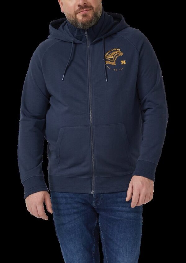 Hoodie mit Frontprint und innenliegendem Stehkragen