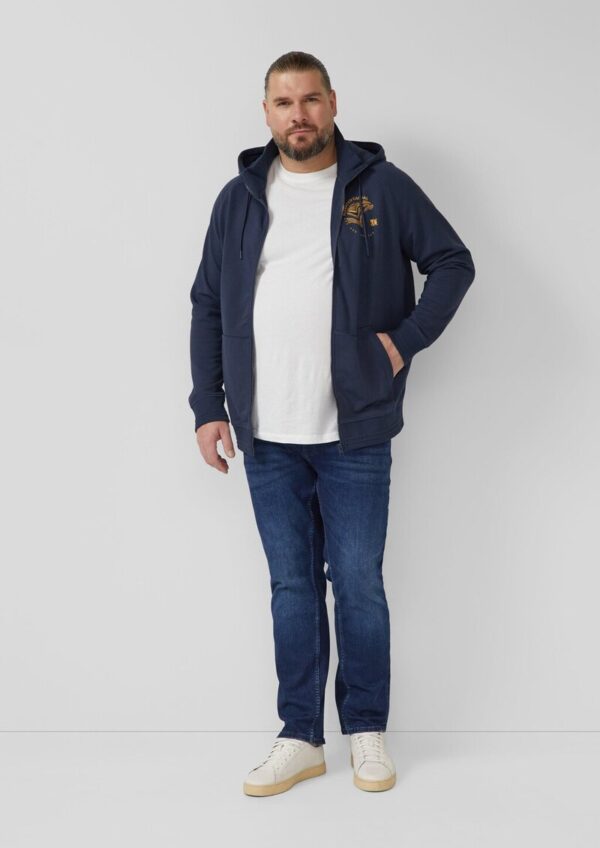 Hoodie mit Frontprint und innenliegendem Stehkragen