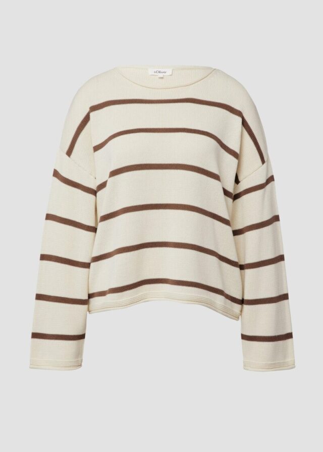 Gestreifter Pullover im Relaxed Fit