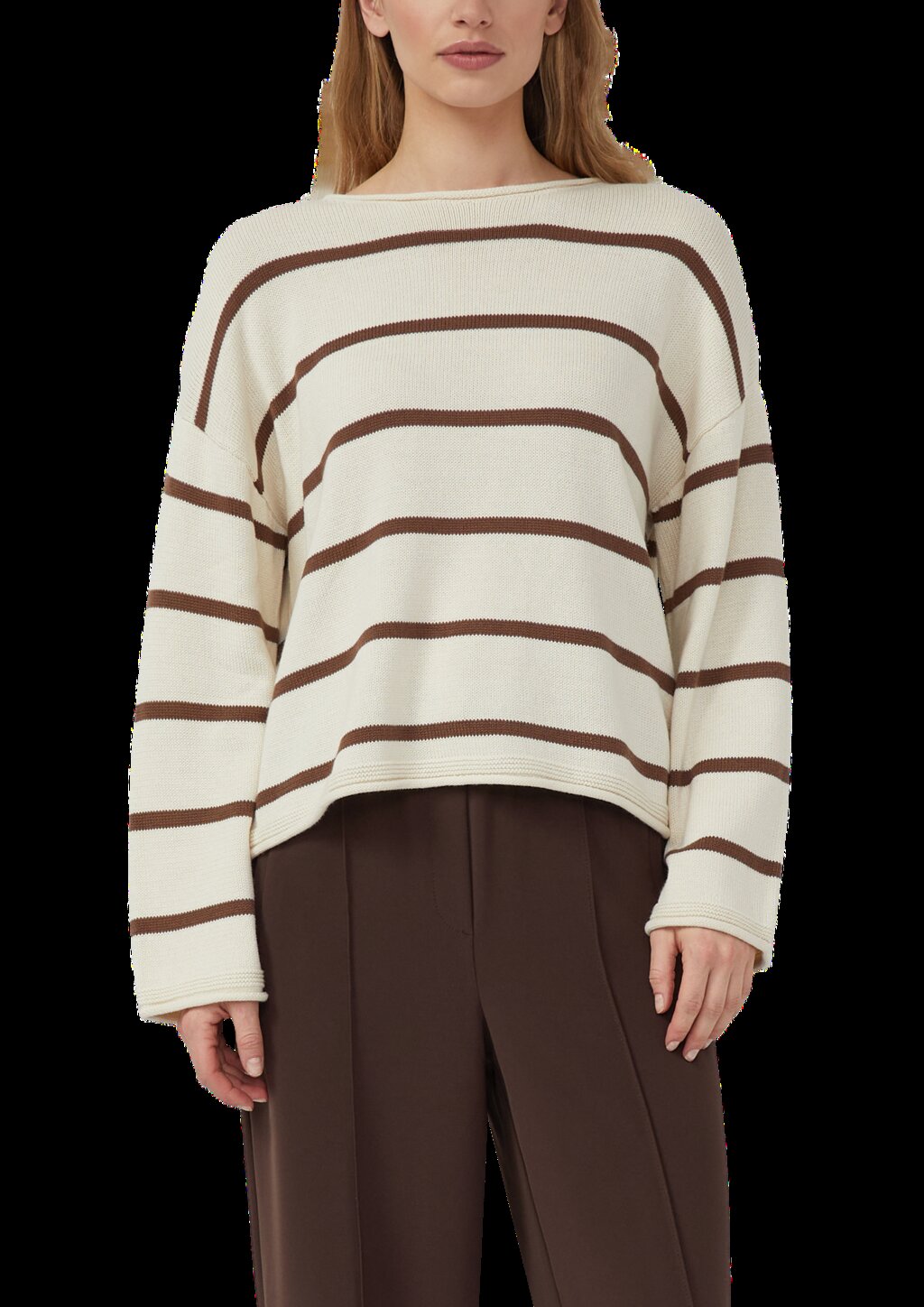 Gestreifter Pullover im Relaxed Fit