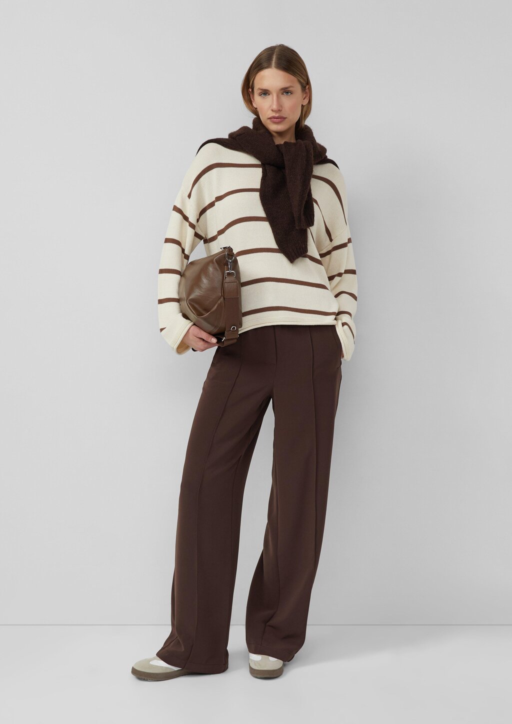 Gestreifter Pullover im Relaxed Fit