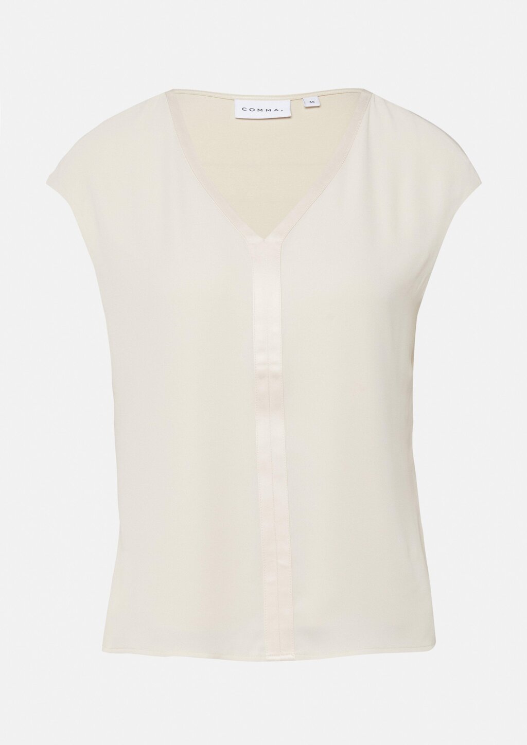 Blusenshirt im Fabricmix mit Satinkante