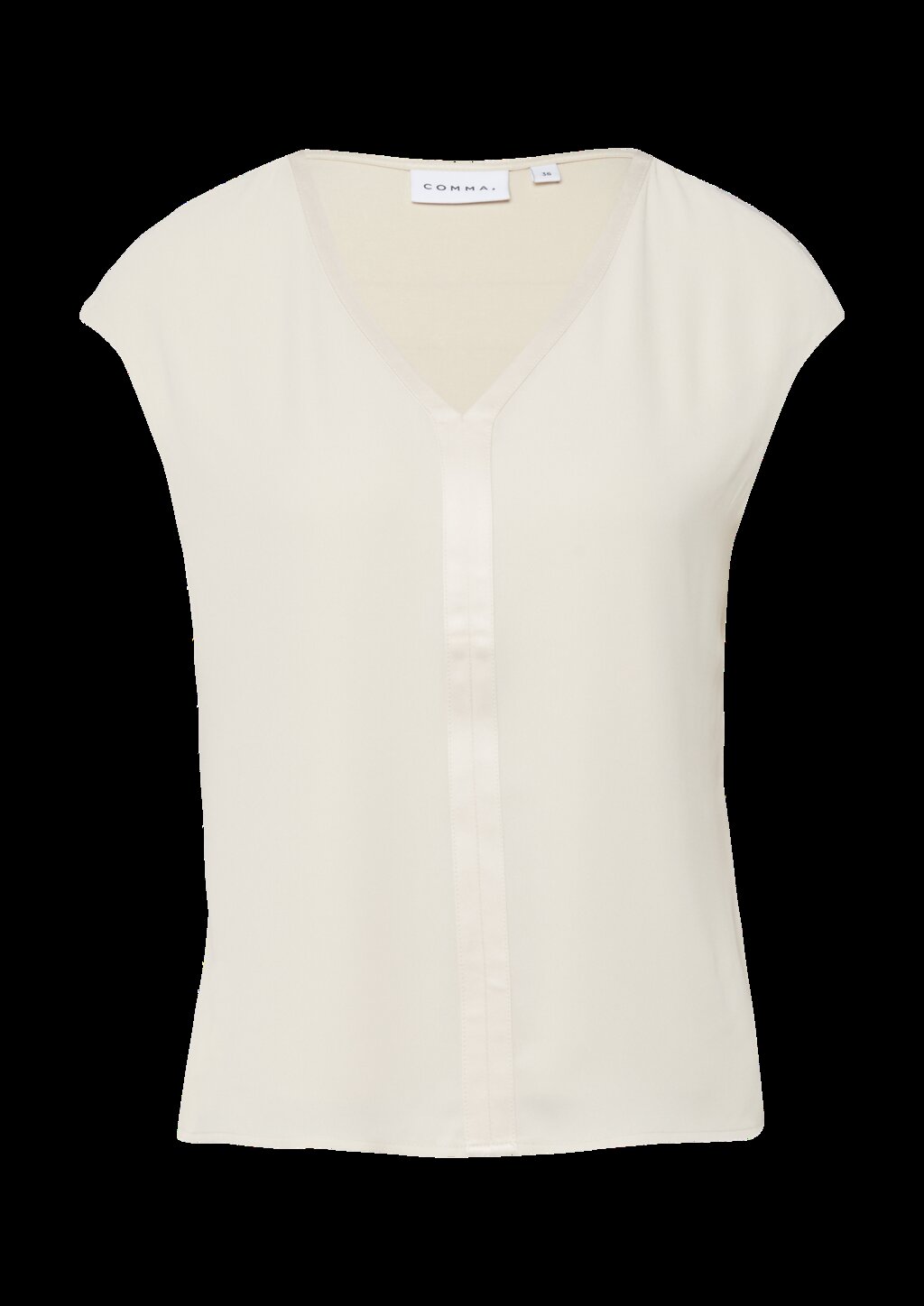 Blusenshirt im Fabricmix mit Satinkante