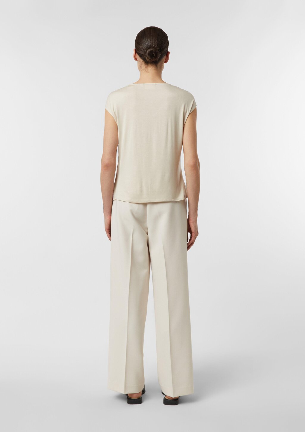 Blusenshirt im Fabricmix mit Satinkante