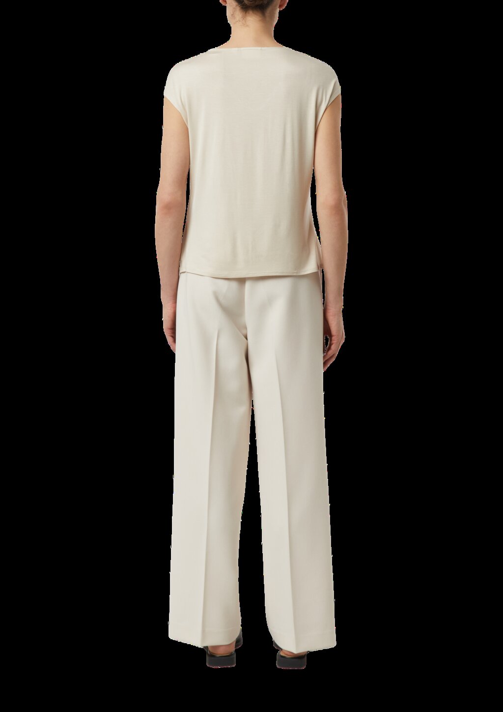 Blusenshirt im Fabricmix mit Satinkante