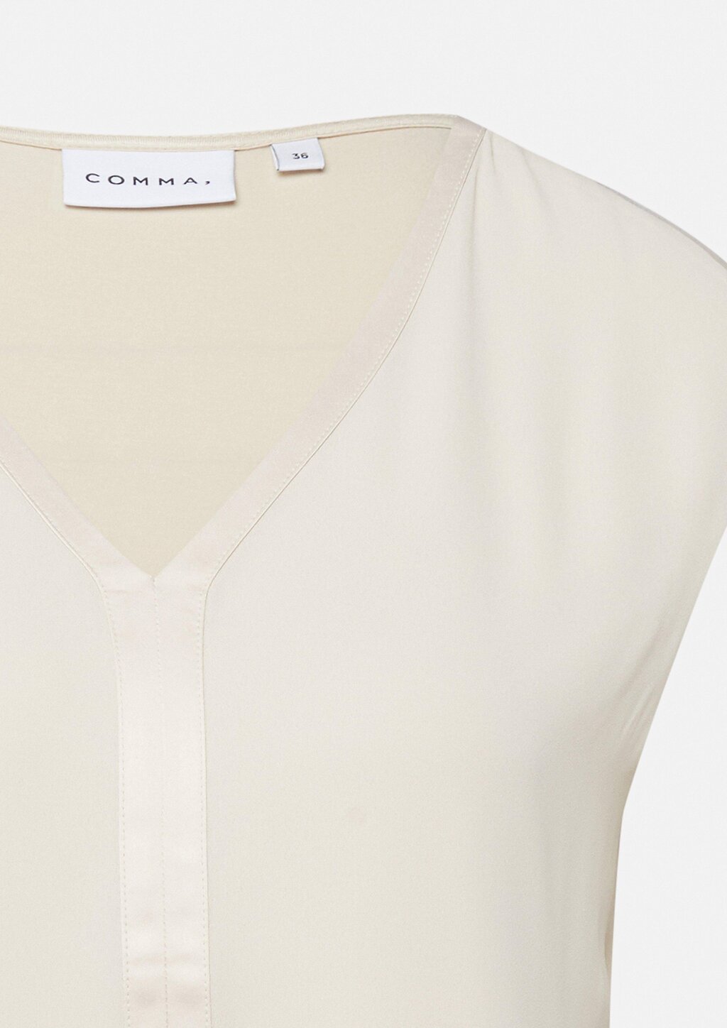 Blusenshirt im Fabricmix mit Satinkante