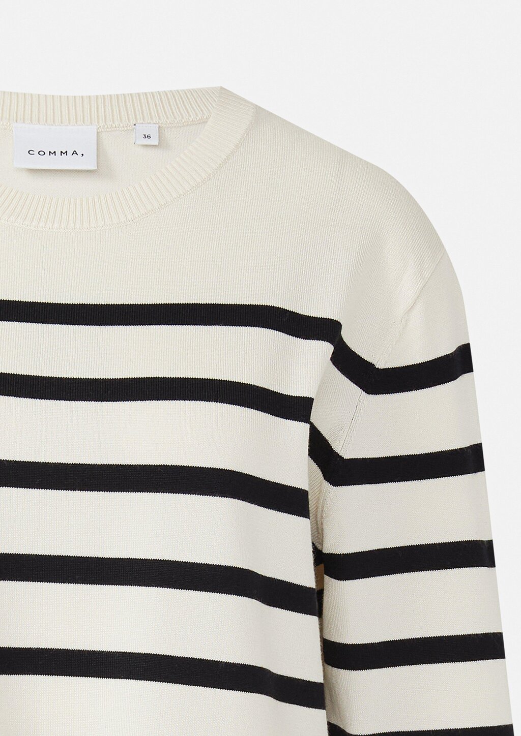 Streifenpullover mit weiten Ärmeln