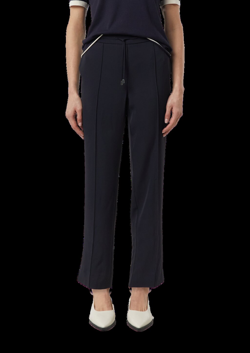 Jogpants mit Elastikbund und Biesen-Detail