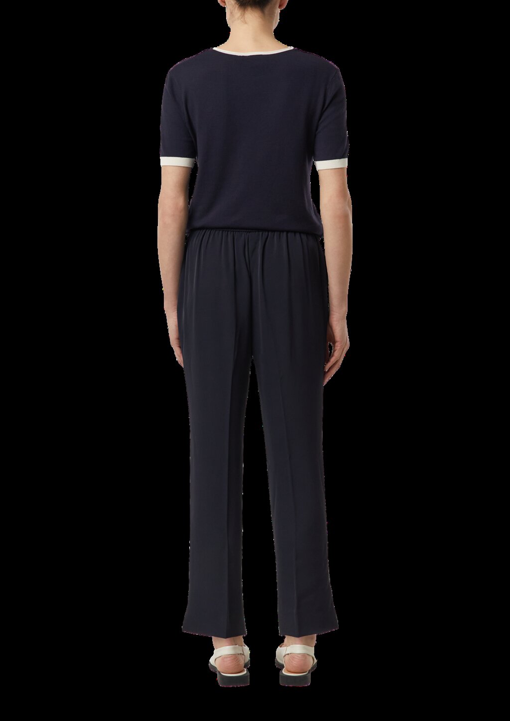 Jogpants mit Elastikbund und Biesen-Detail