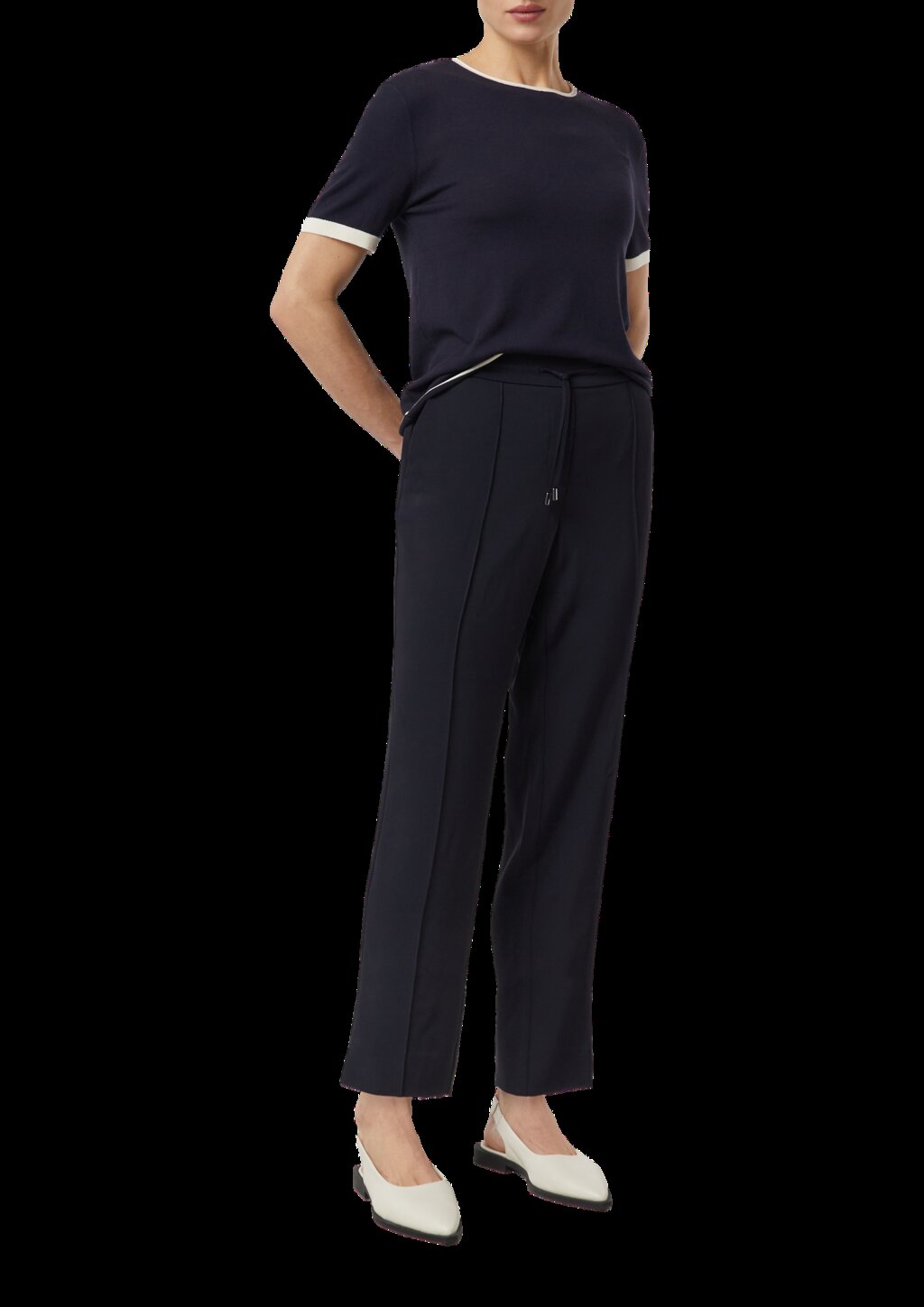 Jogpants mit Elastikbund und Biesen-Detail